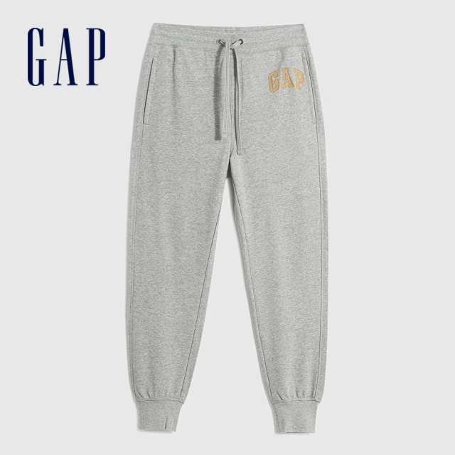 GAP 男裝 Logo鬆緊褲-灰褐色(837444)評價推薦