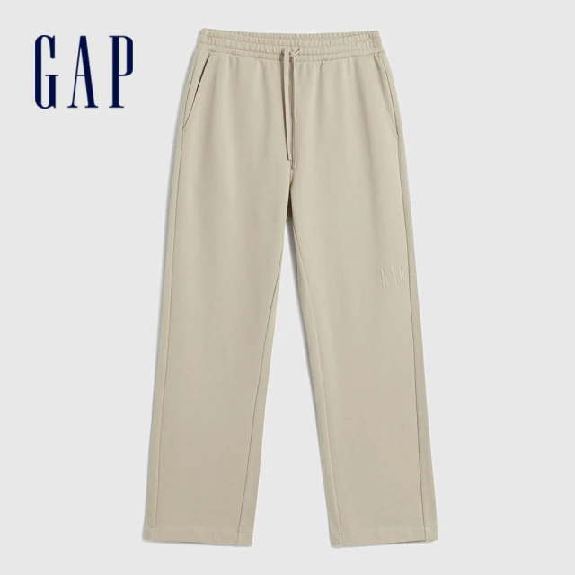 GAP 男裝 Logo鬆緊褲-灰褐色(837444)評價推薦