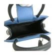 【COACH】Mini Cally系列藍x黑拚色皮革方形手提斜背兩用包/小(CE598 SVOCC)