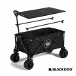 【Blackdog】可拆卸剎車寬輪折疊推車 TC002+手推車專用 鋁合金桌板 Z003B(台灣總代理公司貨)