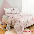 【La mode】環保印染100%精梳棉兩用被床包組-花貓DoReMi(單人)