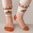 【橘魔法】（5雙一組）亮眼女孩精梳棉直板中筒襪 (短襪 襪子 中童 大童 兒童 女童 童裝)