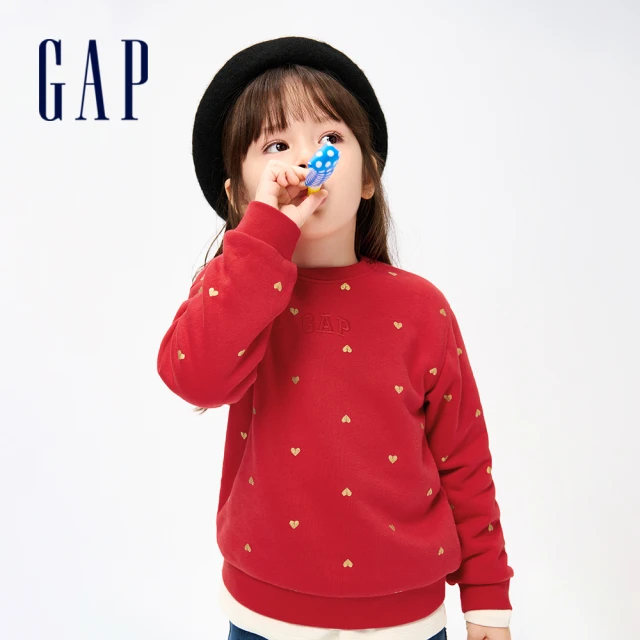 GAP 兒童裝 Gap x DAP聯名 Logo印花刷毛帽T