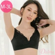 【Daima 黛瑪】無鋼圈 無痕 逆齡輕盈內衣M-XXL/透氣/美背蕾絲寬肩帶/彈力薄杯/ABCDE罩(黑色)