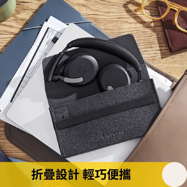 Jabra】Evolve2 65 Flex 商務折疊頭戴式主動降噪藍牙耳機麥克風(革新性