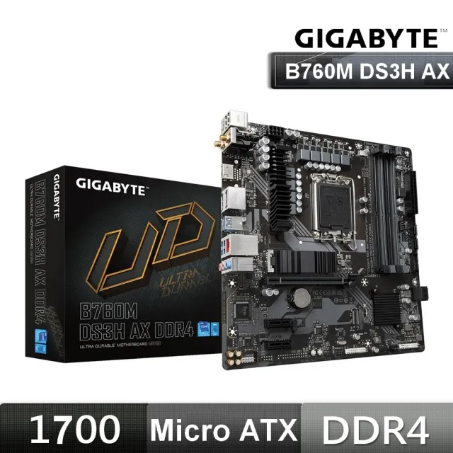 【GIGABYTE 技嘉】搭 B760M DS3H AX DDR4 主機板 ★ GeForce RTX 4060 D6 8G 顯示卡