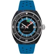 【TISSOT 天梭】官方授權 Sideral S系列 70年代鍛造碳機械手錶-藍 送行動電源(T1454079705701)