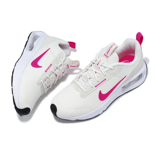 【NIKE 耐吉】休閒鞋 Wmns Air Max INTRLK Lite 女鞋 米白 桃紅 氣墊 厚底 運動鞋(DX3705-101)