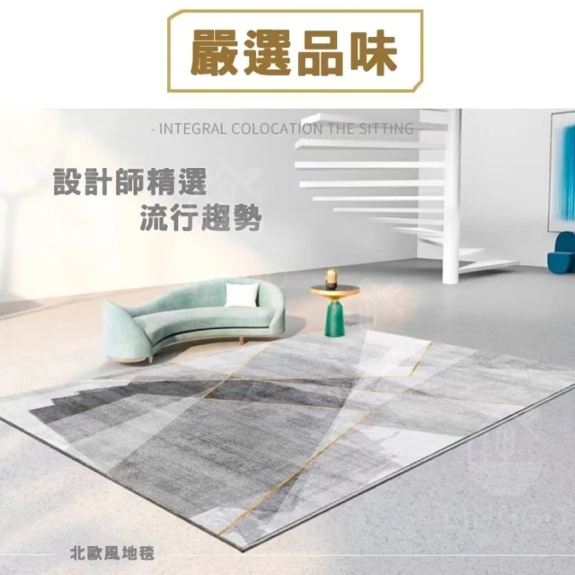 西格傢飾 現代簡約水晶絨地毯140x200cm(加大地毯 防