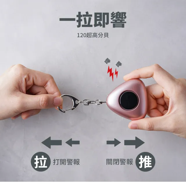【防災專家】防身防狼警報器-附LED手電筒