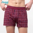 【sloggi Men】CHECKY  經典雙色格紋系列寬鬆平口褲(萬紫千紅)