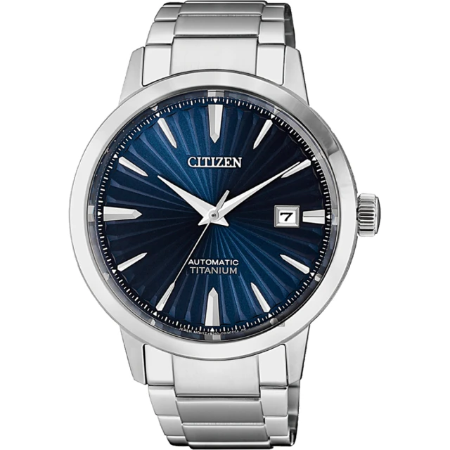 CITIZEN 星辰 鈦 自動上鍊機械手錶 送行動電源 開學(NJ2180-89L)