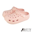 【Pretty】女款 防水 布希鞋 洞洞鞋 雨鞋 水鞋 涼拖鞋 輕量(粉紅、白色、黑色)