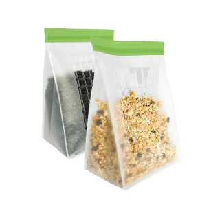 【Prepara】食物保鮮密封夾鏈袋[2號袋 綠色夾鏈]-1900ml x2入