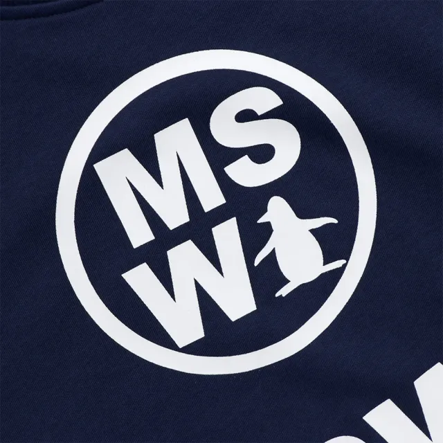【Munsingwear】企鵝牌 女款深藍色字母印花長袖T-SHIRT   MLSL2804