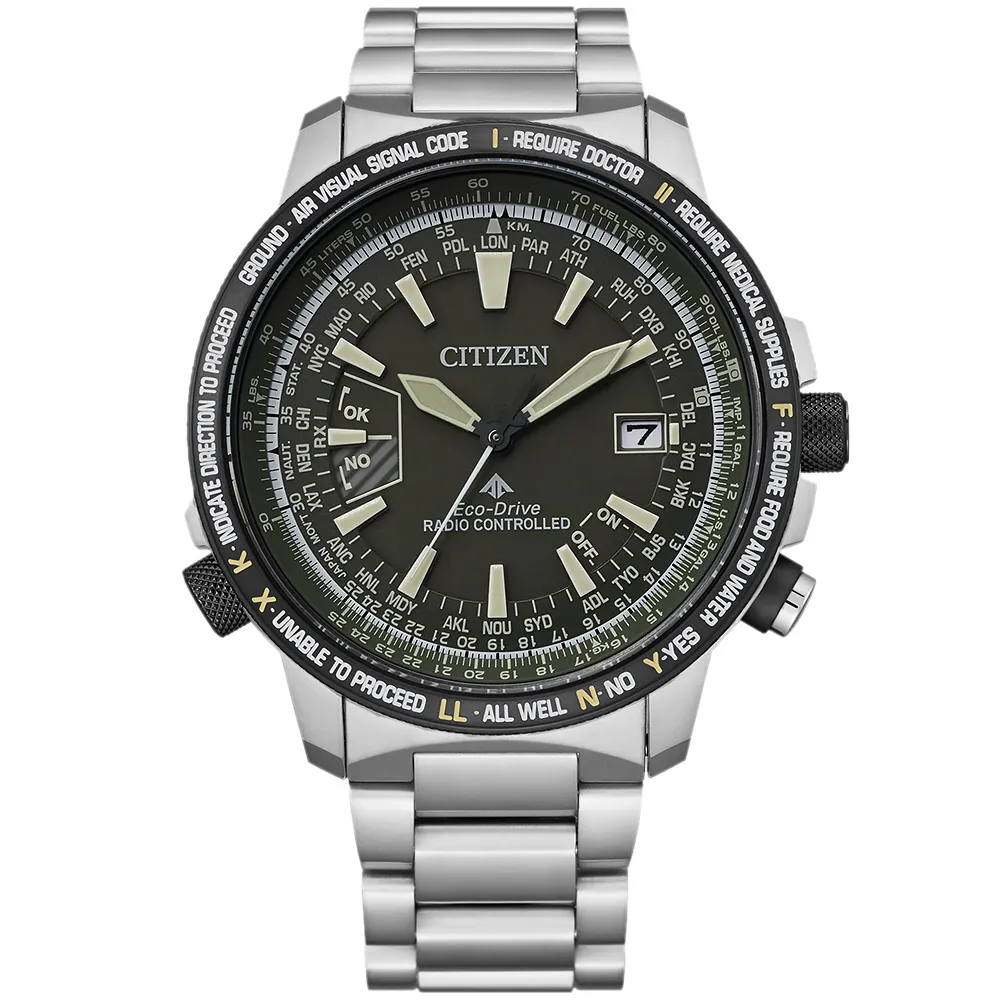 【CITIZEN 星辰】PROMASTER 光動能鈦金屬電波錶 母親節 送禮 禮物(CB0206-86X)