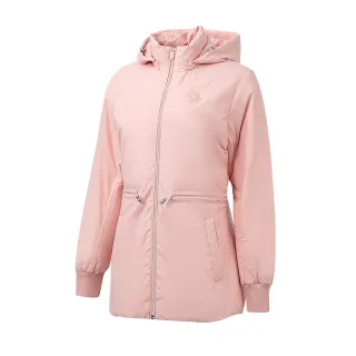 【Munsingwear】企鵝牌 女款粉色修腰連帽羽絨外套  MLSL6605