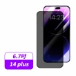 【SYU】iPhone 14系列防偷窺 滿版玻璃鋼化貼(2入組)