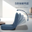 【E-home】Maru小丸日規布面椅背5段KOYO和室椅 2色可選(摺疊椅 懶人椅 躺椅 懶骨頭)