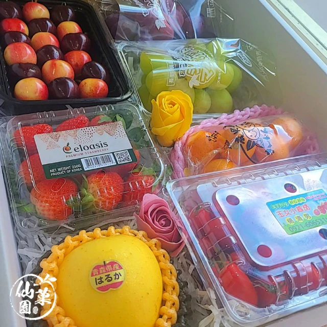 仙菓園 心意水果箱B.當季4款水果 1.6kg±10%(冷藏