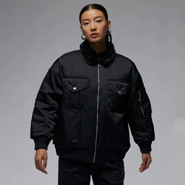 NIKE 耐吉NIKE 耐吉 外套 女款 運動外套 夾克 飛行外套 AS W J RENEGADE JKT 黑 FB5089-010