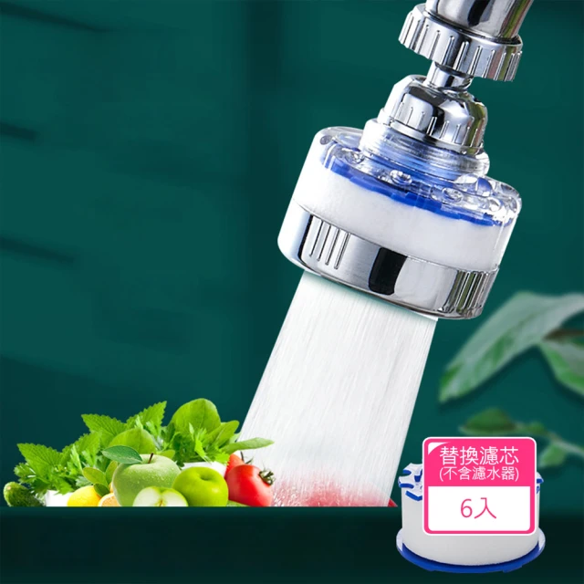 Dagebeno荷生活 PP過濾綿流理台防濺水過濾器-專用過濾芯6入(不含濾水器)