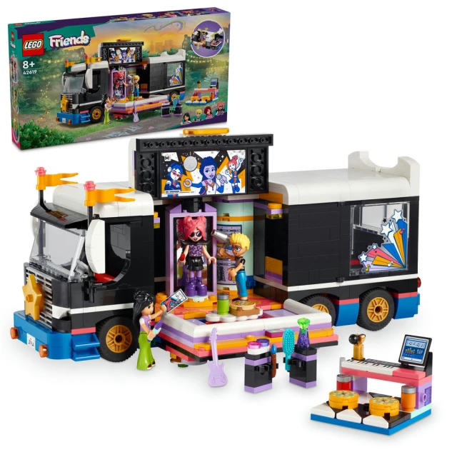 LEGO 樂高 Friends 42619 流行巨星音樂巡演巴士(玩具車 兒童玩具 禮物)