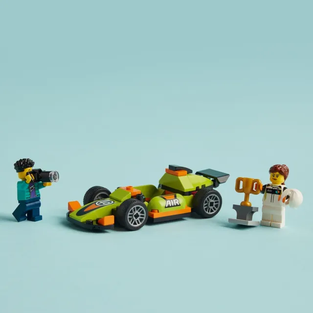 【LEGO 樂高】城市系列 60399 綠色賽車(賽車積木 玩具車)