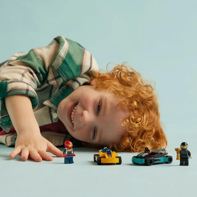 【LEGO 樂高】城市系列 60400 卡丁車和賽車手(賽車積木 玩具車)