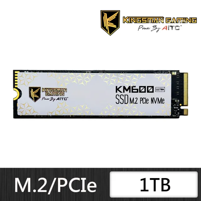 【AITC 艾格】KINGSMAN KM600 ULTRA_1TB M.2 PCIe SSD(讀：3300M/寫：3000M)