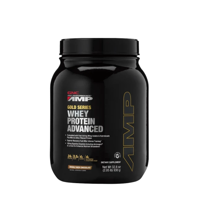 GNC 健安喜 Pro Performance AMP黃金系列高級乳清蛋白粉 2.05lb/罐(巧克力口味/幫助運動表現)