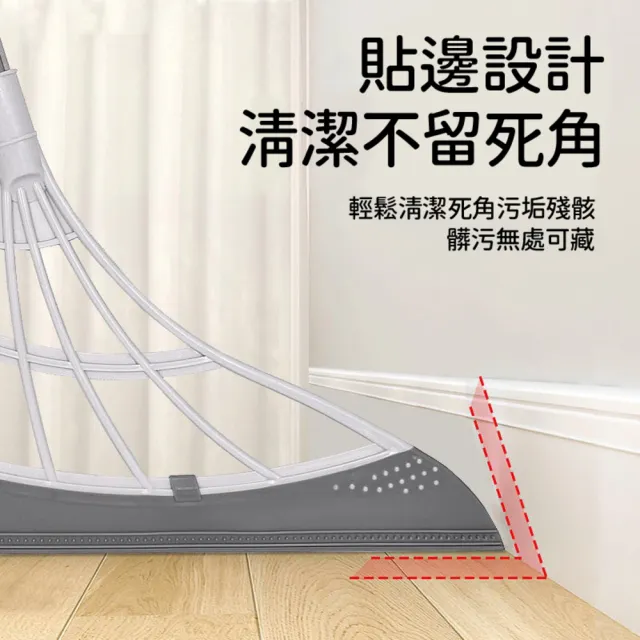 【ROYALLIN 蘿林嚴選】乾濕兩用 不沾毛髮可刮水掃把(加長款 魔術掃把 刮水器 打掃神器)