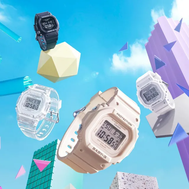 【CASIO 卡西歐】BABY-G 纖薄輕巧電子手錶 畢業 禮物(新版BGD-565U-1/舊版BGD-565-1)