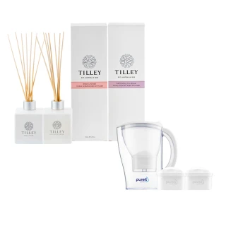 【Tilley 皇家特莉】經典室內香氛擴香瓶150mlx2入組(贈Pureit 即淨濾水壺2.5L)