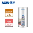 【HMK 鴻茂】分離控制型儲熱式電熱水器 15加侖(EH-1502UN - 含基本安裝)