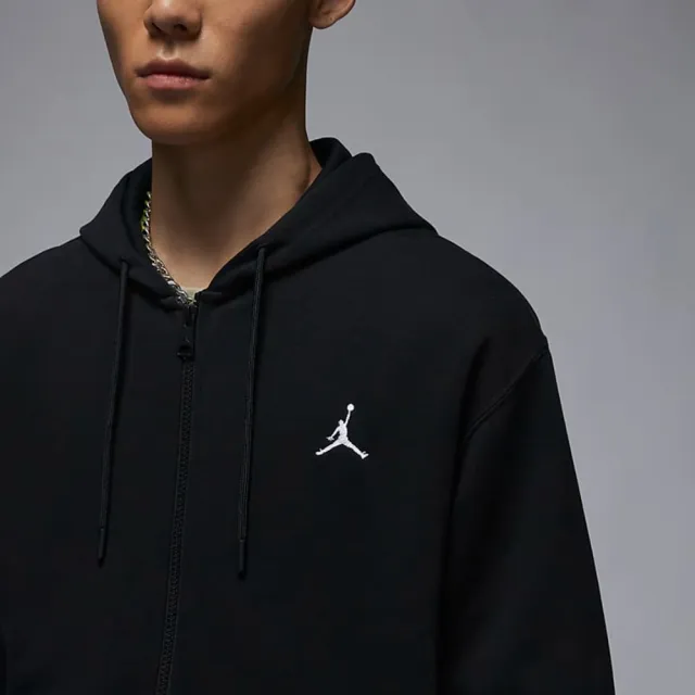 【NIKE 耐吉】外套 男款 運動連帽外套 刷毛 AS M J ESS FLC FZ HOODIE LB 黑 FQ1867-010