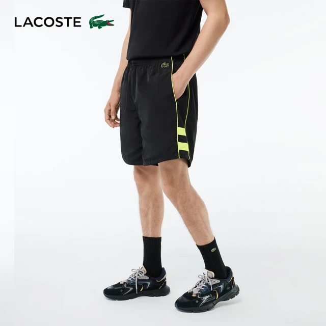 LACOSTE 中性款-印花運動連帽衛衣(海軍藍) 推薦