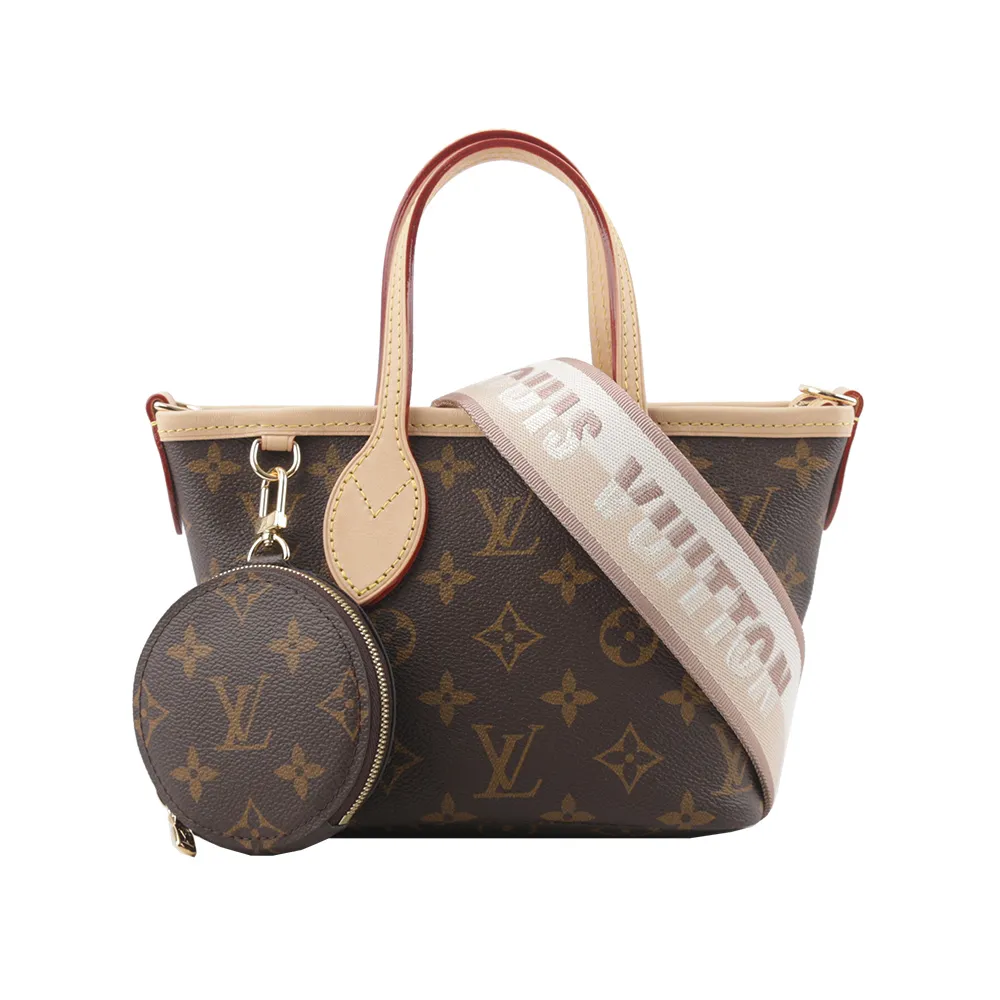 【Louis Vuitton 路易威登】新款 Monogram Neverfull BB 迷你二用托特包(M46705)