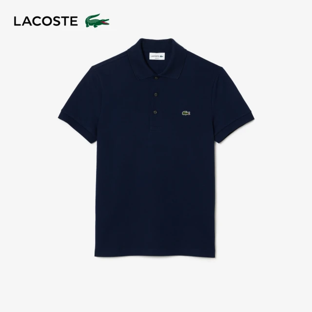 LACOSTE 男裝-經典修身短袖Polo衫(深藍色)