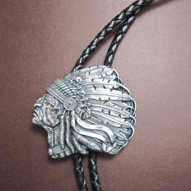 【米蘭精品】現貨+預購 Bolo tie波洛領帶(鍍古銀印地安酋長美式領帶男配件74gx38)
