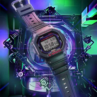 【CASIO 卡西歐】G-SHOCK 電競玩家 炫彩烤漆 藍芽手錶 女王節(DW-B5600AH-6)