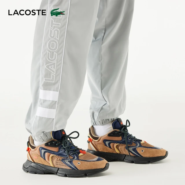 LACOSTE 男鞋- L003 NEO拼接運動鞋(棕色)