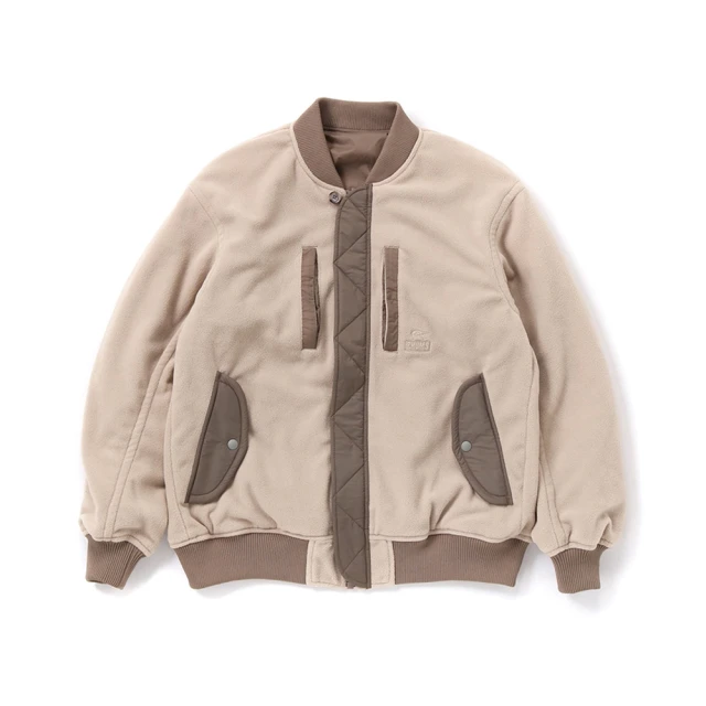 CHUMSCHUMS CHUMS 休閒 女 Recycle Chumley Fleece Reversible Jacket雙面刷毛外套 米灰色(CH141366G057)