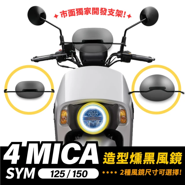 XILLAXILLA SYM 4MICA 125/150 專用 栗子造型燻黑風鏡+專用固定支架(大款)