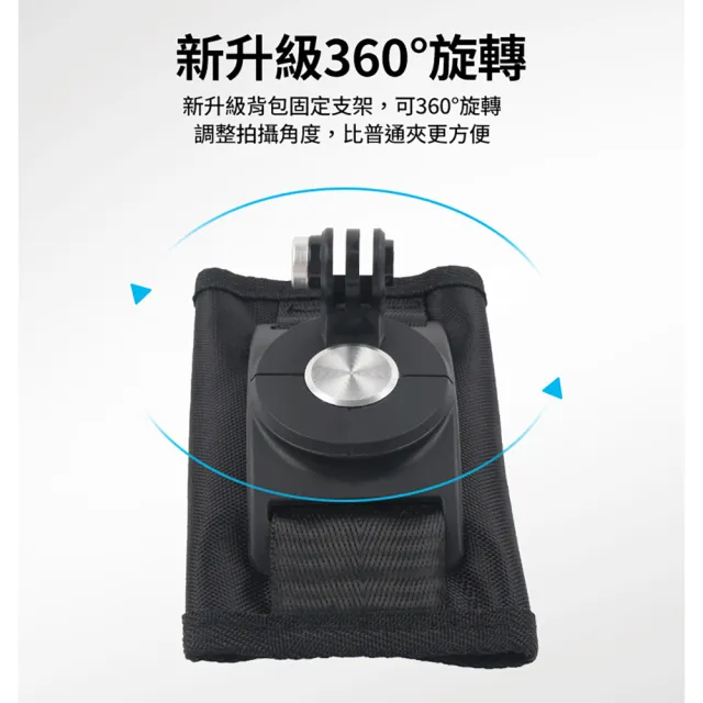 【HH】GoPro 系列旅行運動背包肩帶360度固定支架套(HPT-GP-TS01)