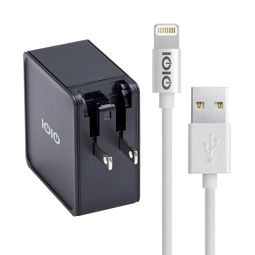 【IOIO】65W氮化鎵電源供應器3孔2C1A+APPLE充電線 ADU500/GP121