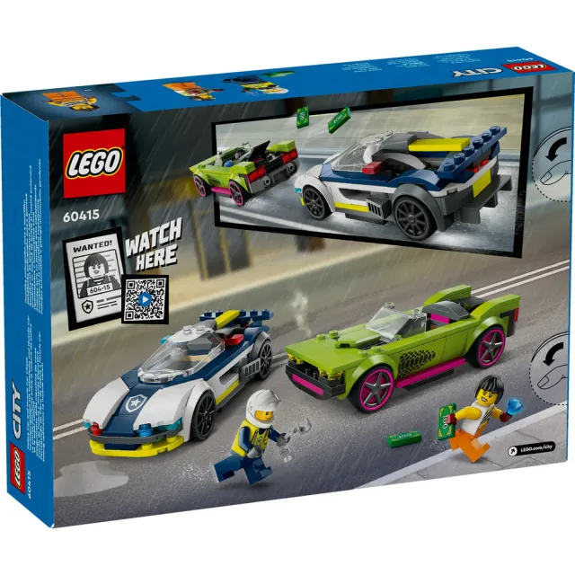 LEGO 樂高】城市系列60415 警車和肌肉車追逐戰(玩具車兒童積木) - momo