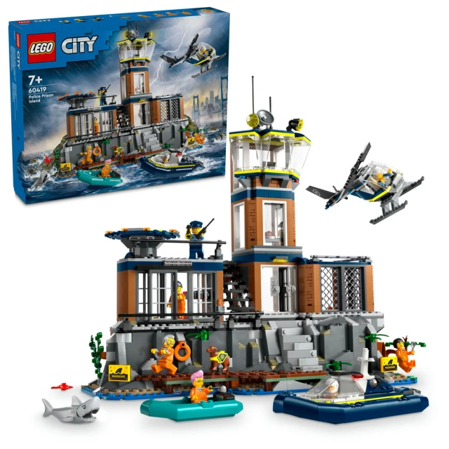 LEGO 樂高 城市系列 60419 監獄島(警察玩具 兒童積木)