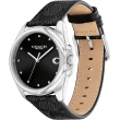 【COACH】Greyson C字皮帶女錶-黑/36mm 母親節禮物(CO14504112)