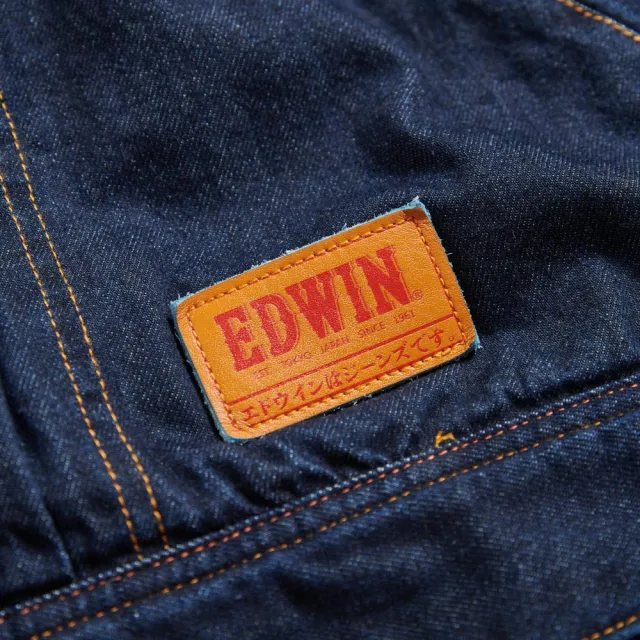 【EDWIN】男裝 鋪棉西部式牛仔外套(原藍色)
